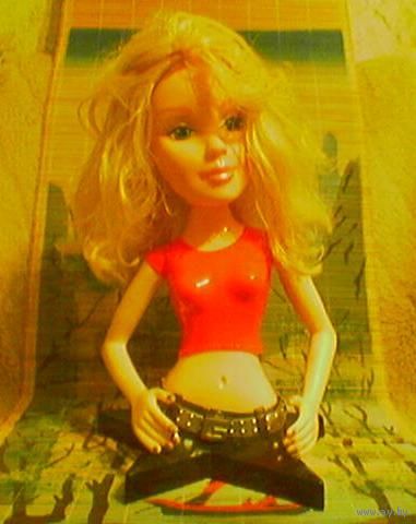 Интерьерная музыкальная кукла Барби звезда (Barbie star), высотой 36 см.