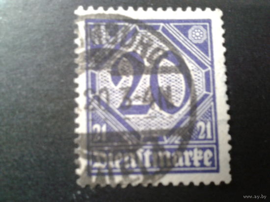 Германия 1920 служебная марка 19
