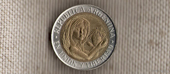 Аргентина 1 песо 1996/50 лет ЮНИСЕФ/биметалл(dic)
