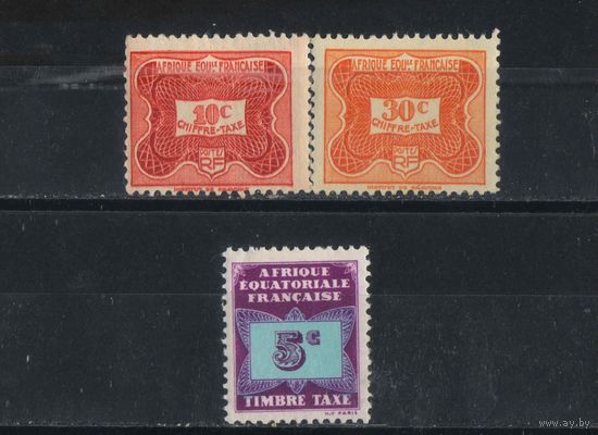 Fr Колонии Экваториальная Африка Налоговые 1937-47 #1,12,13**