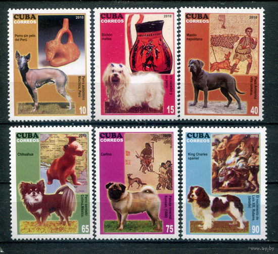 Куба - 2010г. - Собаки и искусство - полная серия, MNH [Mi 5363-5368] - 6 марок