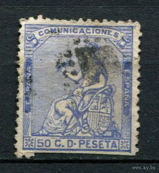 Испания (Республика I) - 1873 - Аллегория Испания 50С - [Mi.131] - 1 марка. Гашеная.  (Лот 97AM)