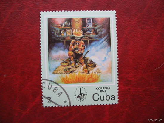 Марка Куба Индеец 1985 года