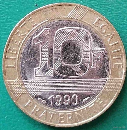 Франция 10 франков 1990 01