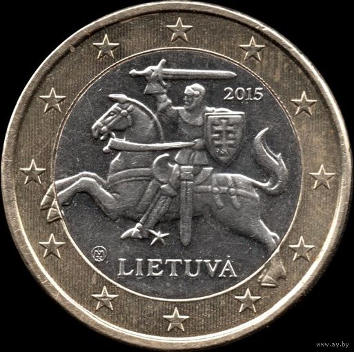 Литва 1 евро 2015 г. КМ#211 (17-35)