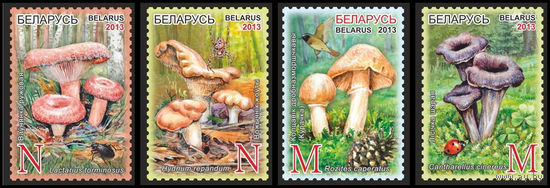 Серия марок 2013г Беларусь MNH 976-979  "Грибы съедобные"