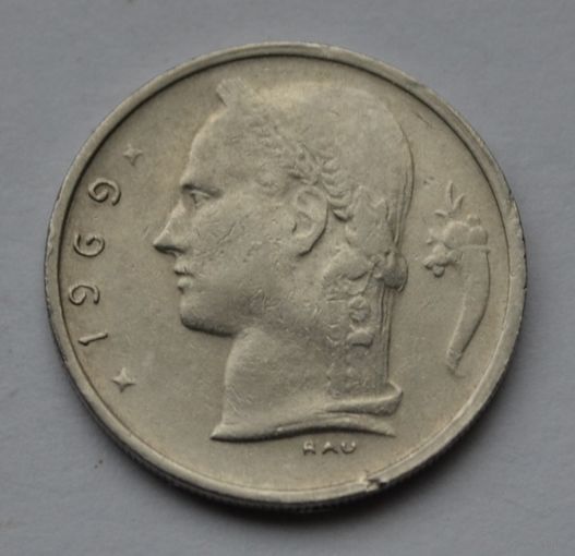 Бельгия, 1 франк 1969 г. 'BELGIE'.