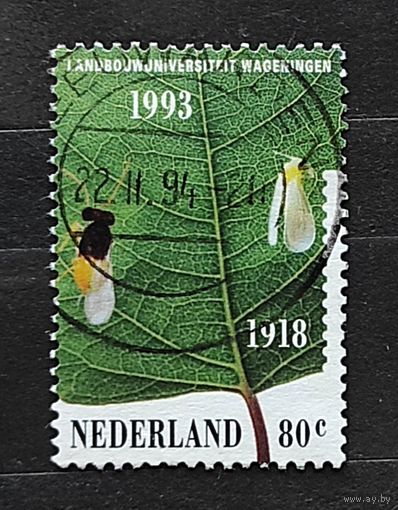 Нидерланды, лист с насекомыми, 75 лет с/х факультета универа