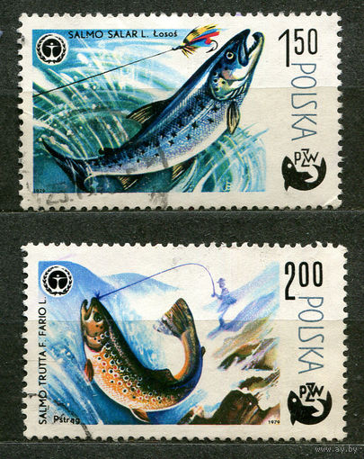 Рыбы. Рыбалка. Польша. 1979. Серия 2 марки