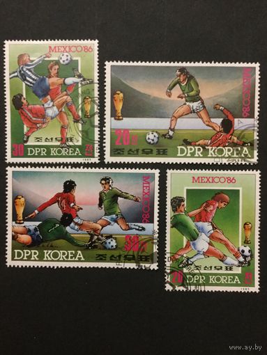 Чемпионат мира по футболу в Мехико. КНДР,1985, 2 полных серии по 2 марки+2 блока