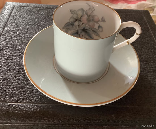 Чашка Кофейная Голубая глазурь Англия Royal Worcester винтаж