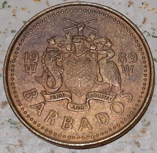 Барбадос 5 центов, 1989 (14-15-2)