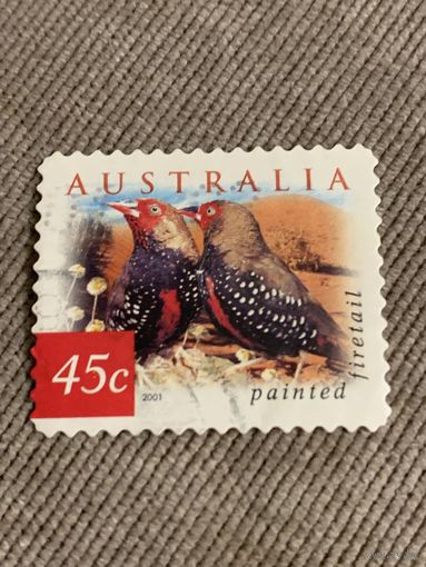 Австралия 2001. Птицы. Painted firetail. Марка из серии