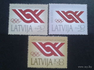 Латвия 1992 олимпийский комитет полная серия Mi-4,5 евро