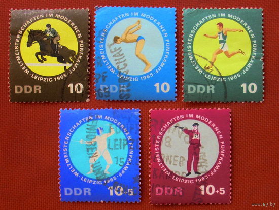 ГДР. Спорт. ( 5 марок ) 1965 года.