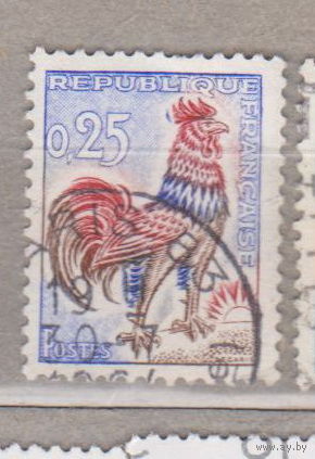 Птицы Фауна Франция 1962 год лот 1077 Галльский петух