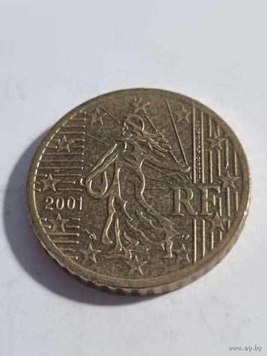 Франция 50 евроцентов 2001