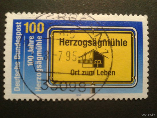 Германия 1994 100 лет г. Герцогские пещеры Михель-0,8 евро гаш.
