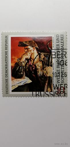 ГДР 1969. Репродукции картин русских и советских художников из Музея новой живописи в Дрездене.