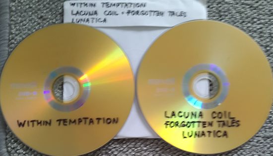 DVD MP3 дискография WITHIN TEMPTATION, LACUNA COIL, FORGOTTEN TALES, LUNATICA - 2 DVD
