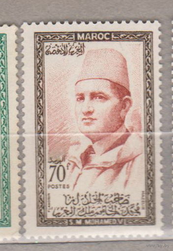 Марокко Известные люди Личности Король Марокко Мухаммед V 1956 год лот  13 ЧИСТАЯ менее 25 % от каталога