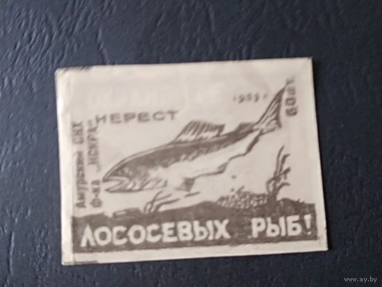 Спичечные этикетки. 1959. Охраняйте нерест ласосевых рыб