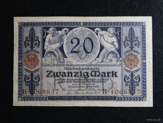 20 марок 1915г Берлин