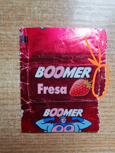 Boomer обертка от жвачки Бумер (красный) Призовой выигрышный PRIZE