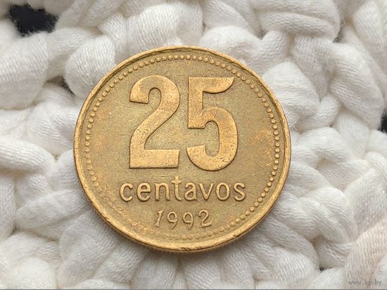 Аргентина. 25 сентаво 1992.