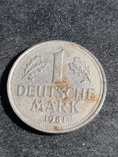 Германия (ФРГ) 1 марка 1981 F