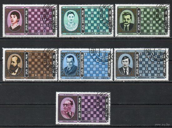 Шахматисты Монголия 1986 год серия из 7 марок