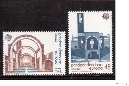 Андорра(Испанская)-1987(Мих.193-194) ** ,   Европа СЕРТ, Архитектура