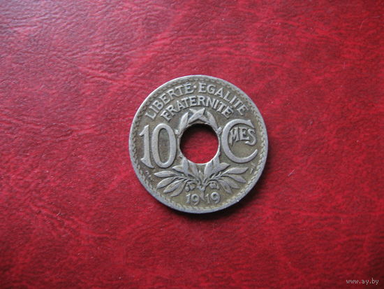 10 сантимов 1919 год Франция