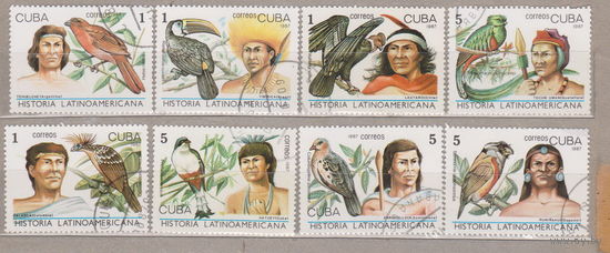 Птицы Фауна Куба 1989 год лот 1075     Птицы и история Латинской Америки