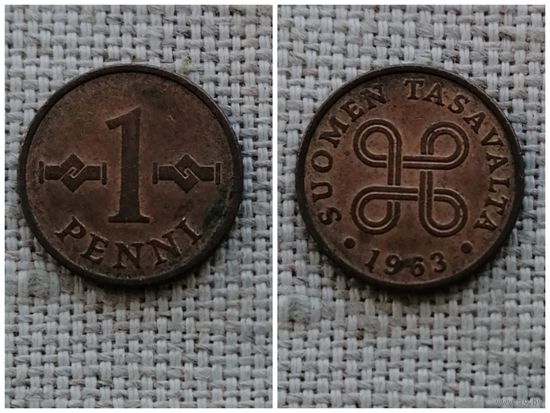 Финляндия 1 пенни 1963