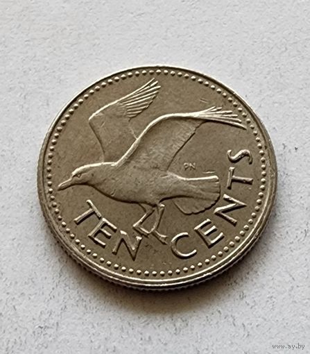 Барбадос 10 центов, 1973