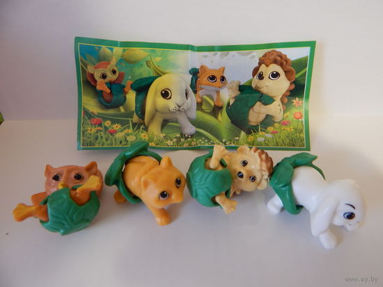 Серия игрушек из киндера животные в подгузниках