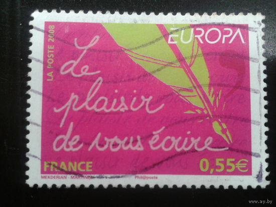 Франция 2008 Европа письмо
