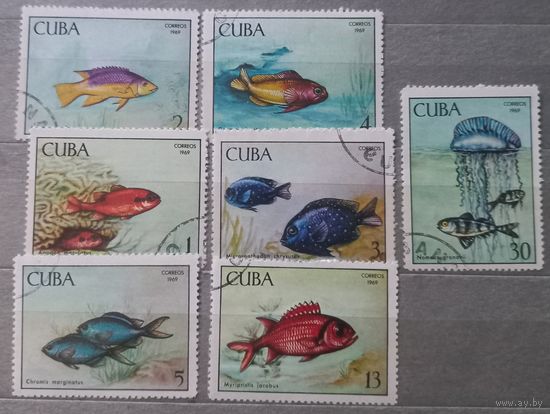 Куба. 1969г. Фауна. Рыбы.