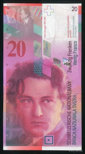 Швейцария 20 франков 2008 г. P69e(2). UNC
