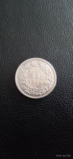 Швейцария 1/2 франка 1982 г.