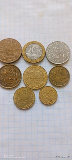 Сборный лот монет Франции