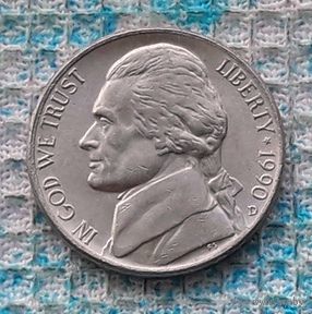 США 5 центов 1990 года, D. Франклин Бенджамин. UNC