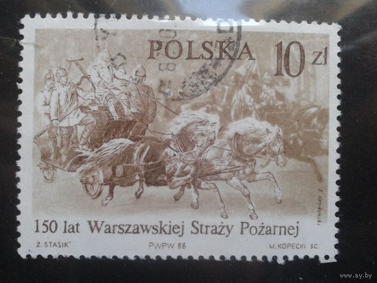 Польша, 1986, 150 лет Варшавской пожарной охраны