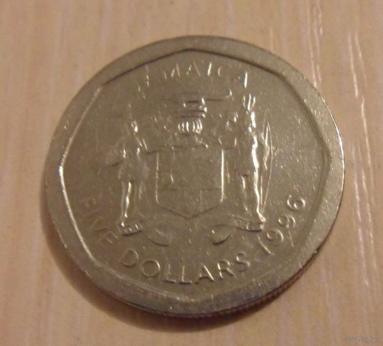 5 долларов Ямайка 1996 г.в.