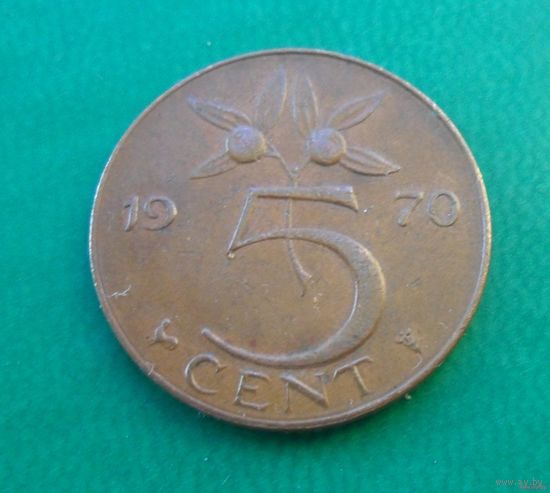5 центов Нидерланды 1970 г.в.