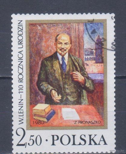 [253] Польша 1980. Политика.Ленин. Одиночный выпуск. Гашеная марка.