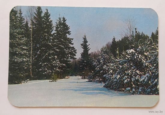 Календарик.1989.зимний лес
