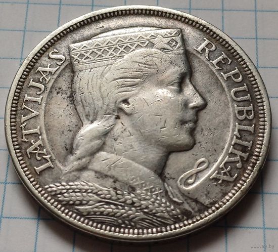 Латвия 5 лат, 1929    ( 1-3-1 )