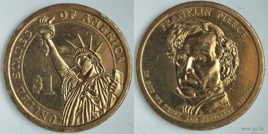 США 1 доллар, 2010 Президент США - Франклин Пирс (1853-1857) D #150